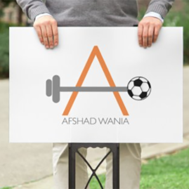 Afshad logo featured image with guy holding poster